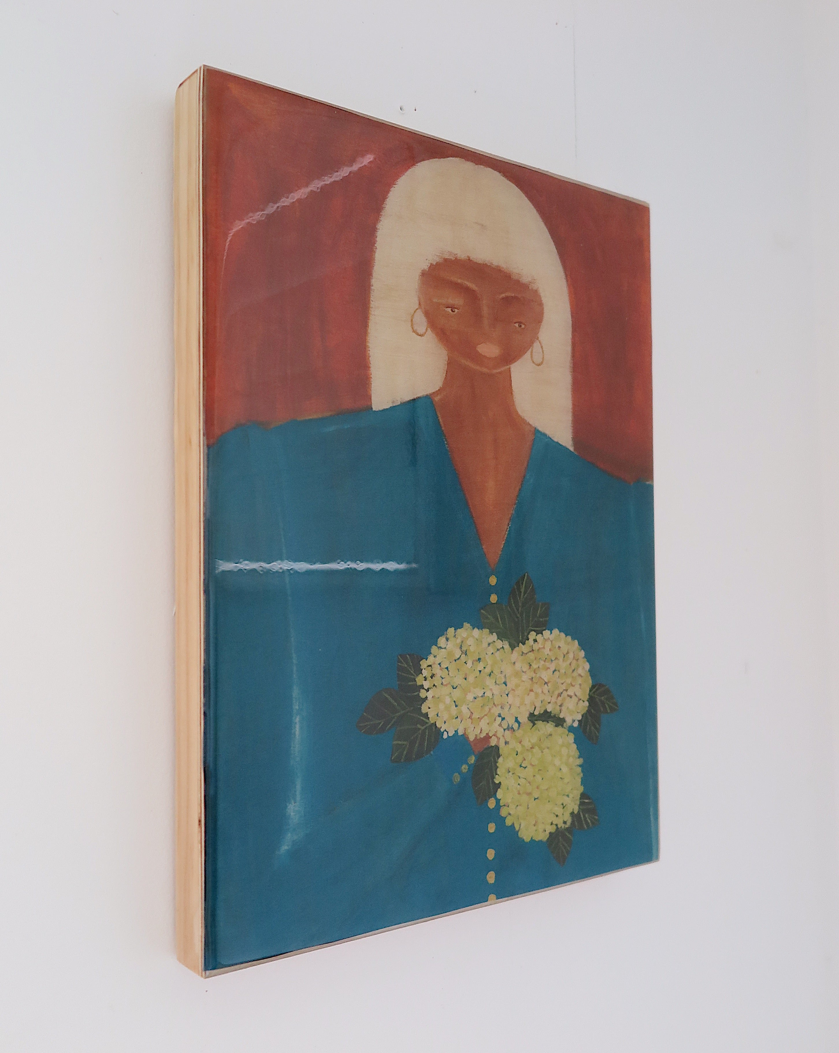 Lady with Hydrangeas