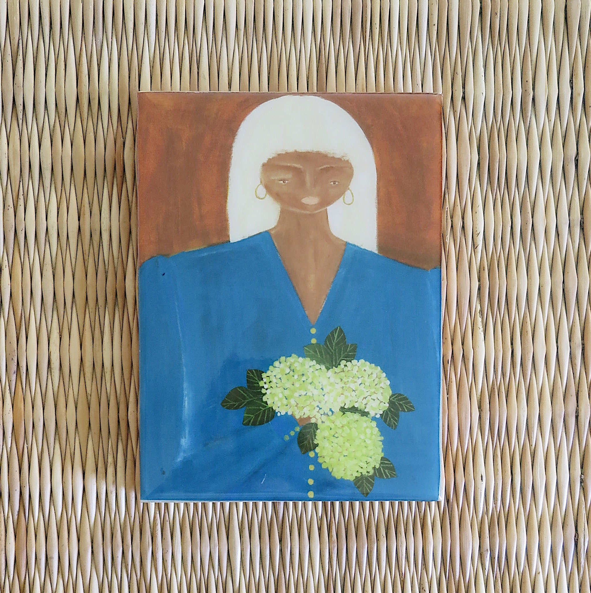 Lady with Hydrangeas