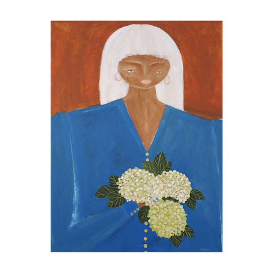 Lady with Hydrangeas