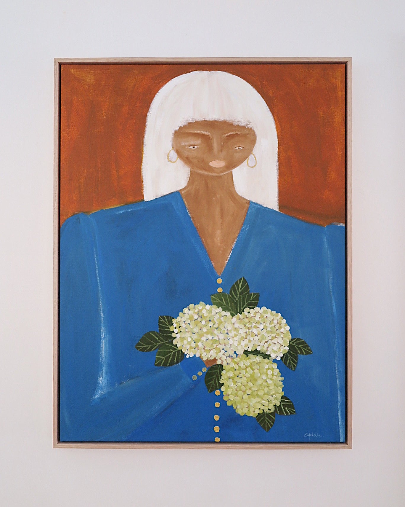 Lady with Hydrangeas